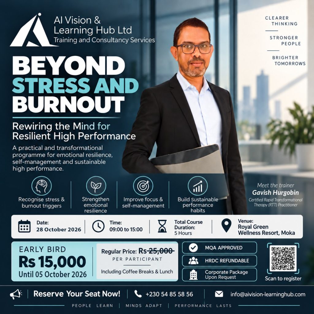 Beyond Stress and Burnout, 28 October 2026